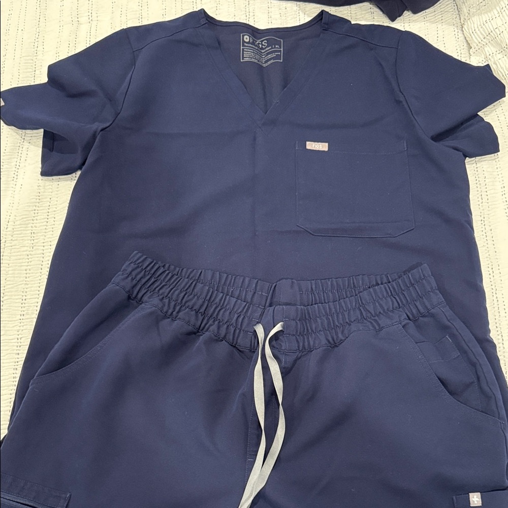 Navy Blue Scrub Set